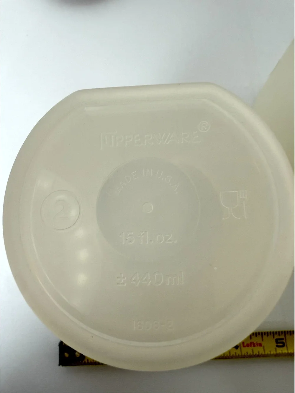 Set of 4 Vintage Tupperware Containers with Brown Lids 15 fl. oz. / 4440 ml